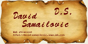 David Samailović vizit kartica